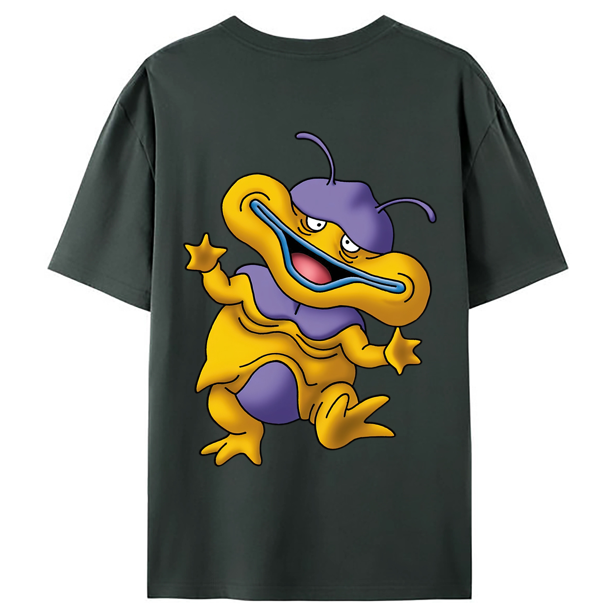 （画像用） ドラゴンクエスト Doragon Kuesuto Dragon Quest 綿100％ メンズ半袖Tシャツ（バックプリント） 通気性